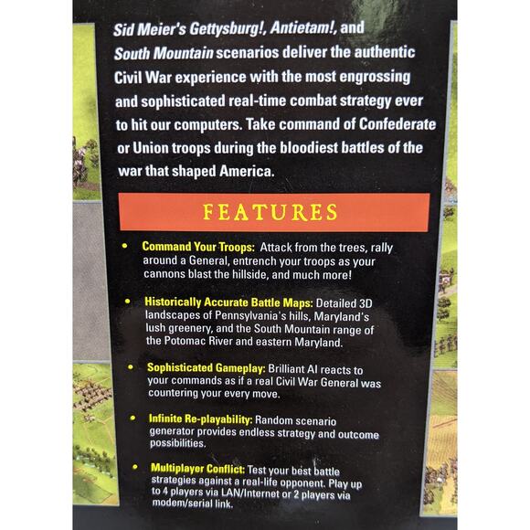 Vintage Sid Meier's Civil War Collection RPG PC CDRom Game - Two games on 1 CD - Picture 6 of 9